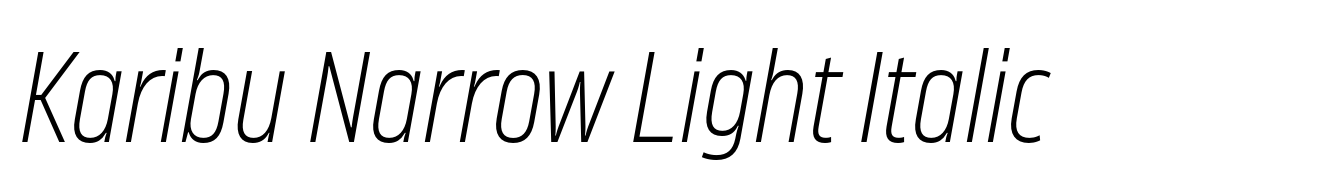 Karibu Narrow Light Italic